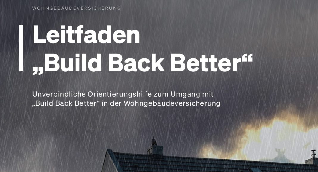 Neuer Leitfaden „Build Back Better“: für klimaresilientere Gebäude