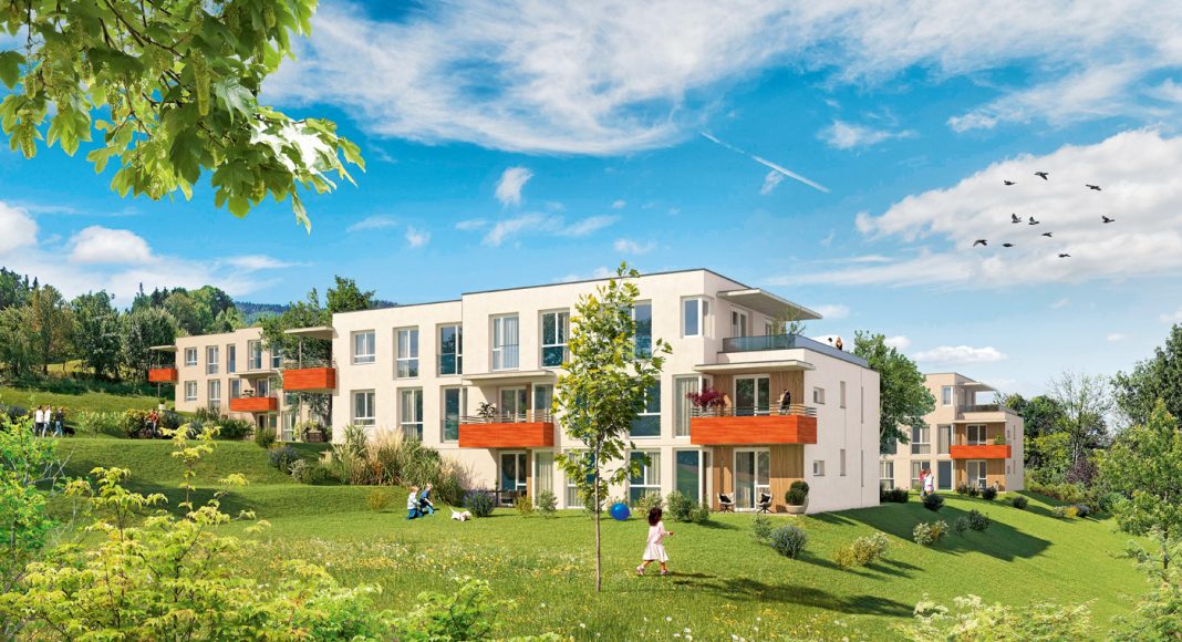 Wohnbau am Kreckerweg in Bruck an der Mur – die Siedlungsgenossenschaft Ennstal errichtet 63 geförderten Mietwohnungen mit Kaufoption.