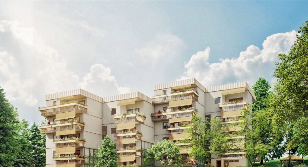 Reallabor Gebäude: Rendering für den Gebäudekomplex in der Billrothgasse