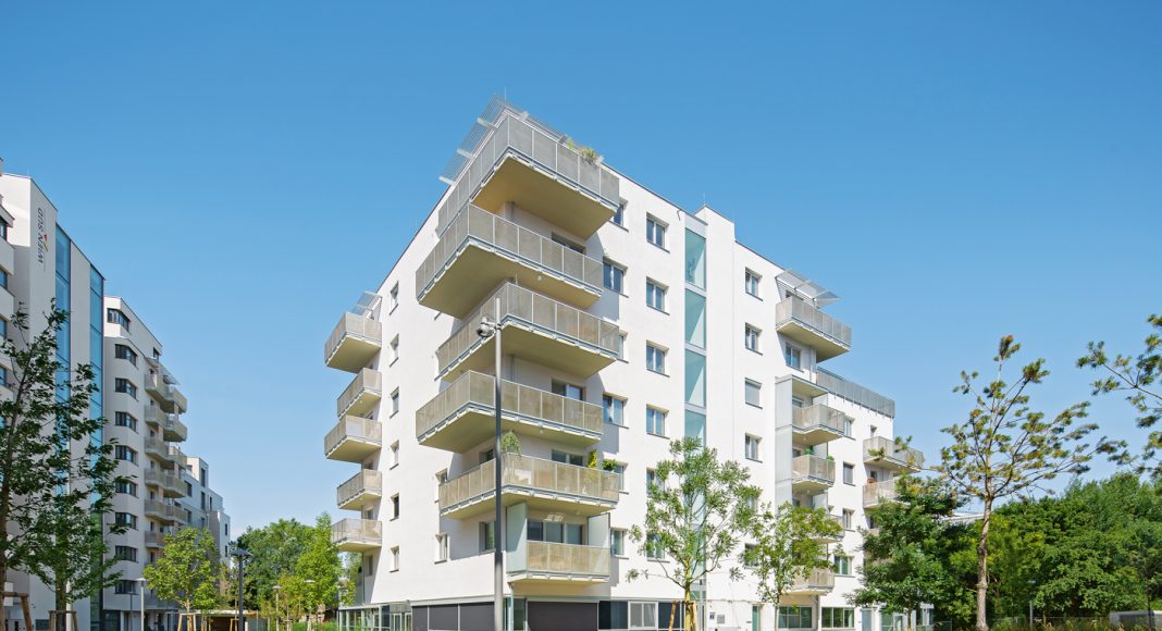 Das Wohnquartier Rößlergasse ist eines der Wiener Schwammstadt-Pionierprojekte.