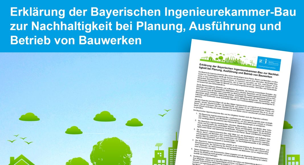 Nachhaltigkeit beim Planen, Bauen und Betreiben von Bauwerken