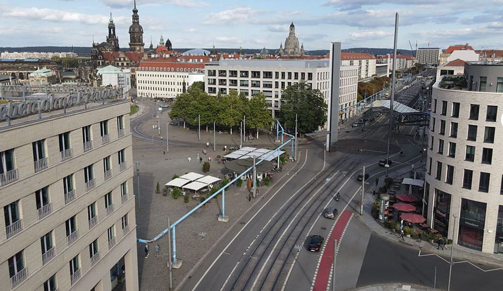 Biodiverse Schwammstadt: Zukunftsbild für den Dresdner Postplatz