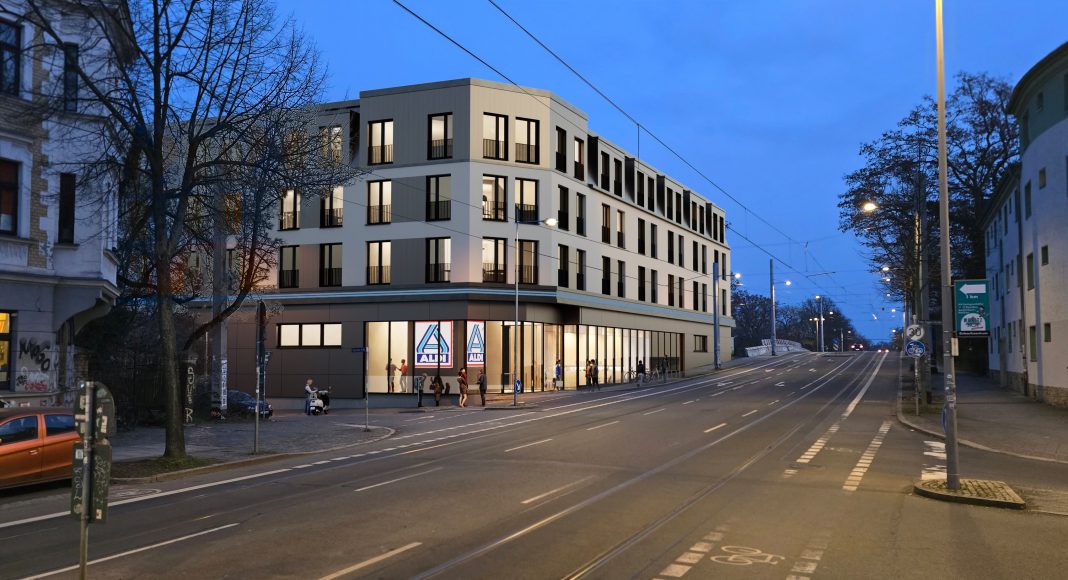 Leipzig-Connewitz: Moderne ALDI Filiale und 75 Mikrowohnungen
